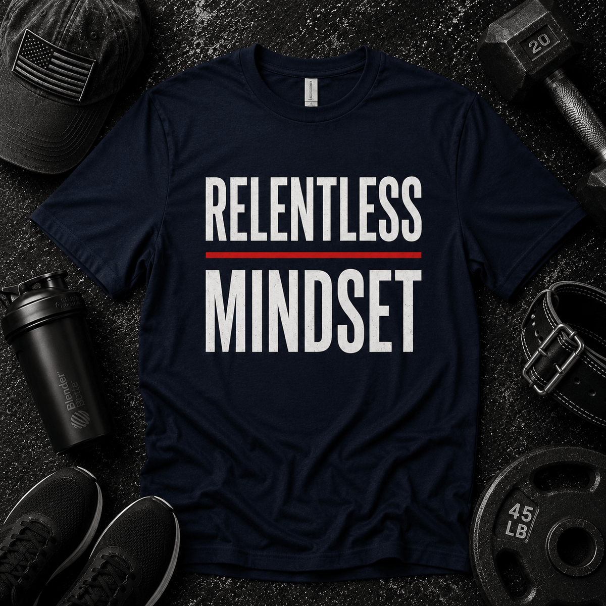 Relentless Mindset T Shirt - Discipline Over Motivation 24/7