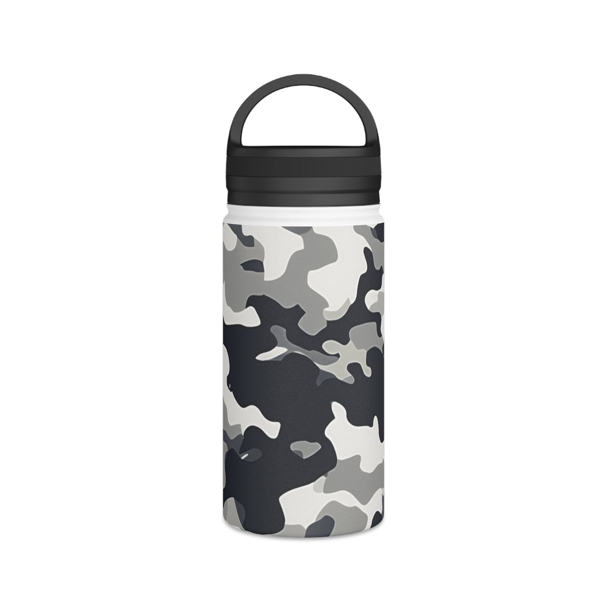 Snow Camouflage Stainless Steel Water Bottle - Discipline Over Motivation 24/7