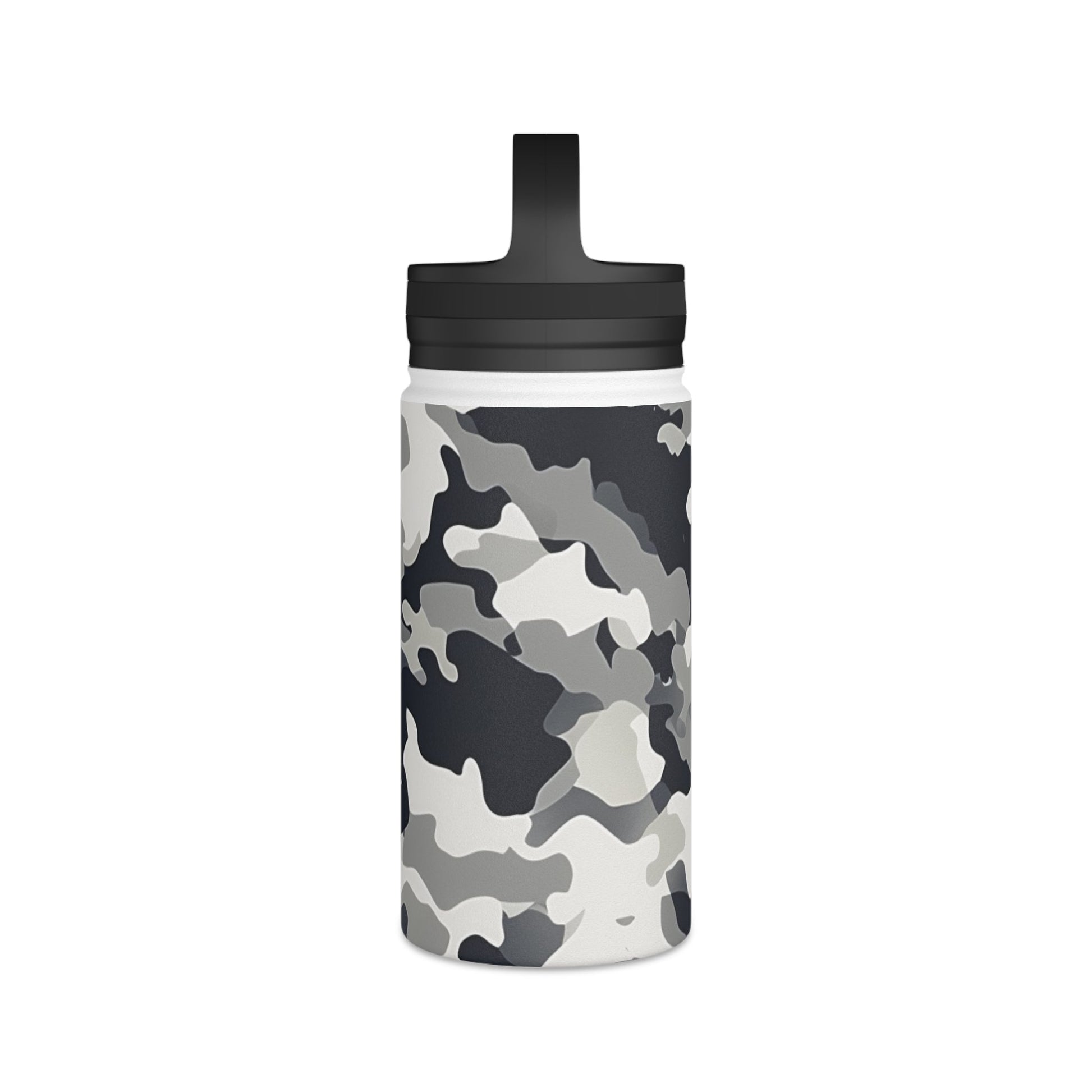 Snow Camouflage Stainless Steel Water Bottle - Discipline Over Motivation 24/7