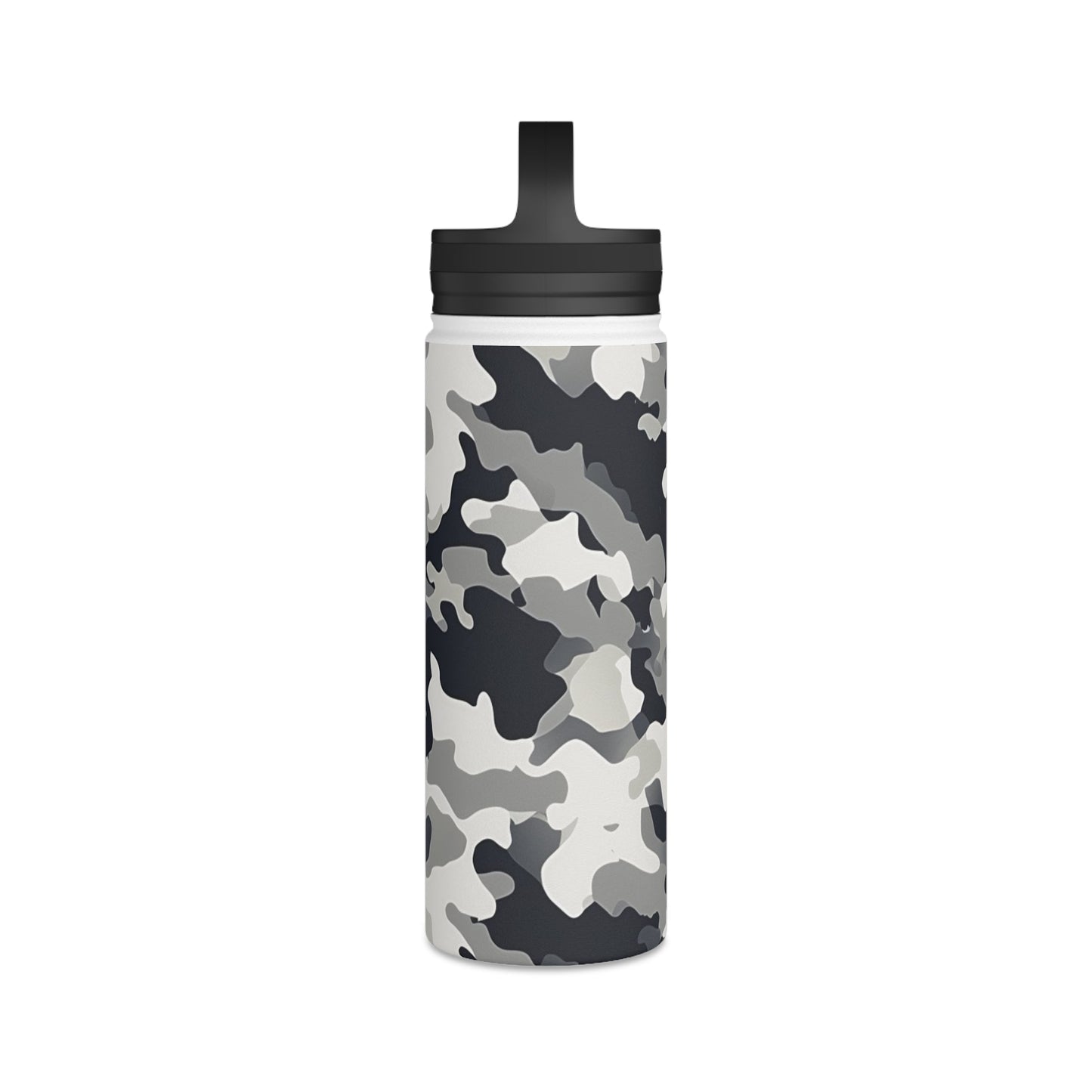 Snow Camouflage Water Bottle - Discipline Over Motivation 24/7