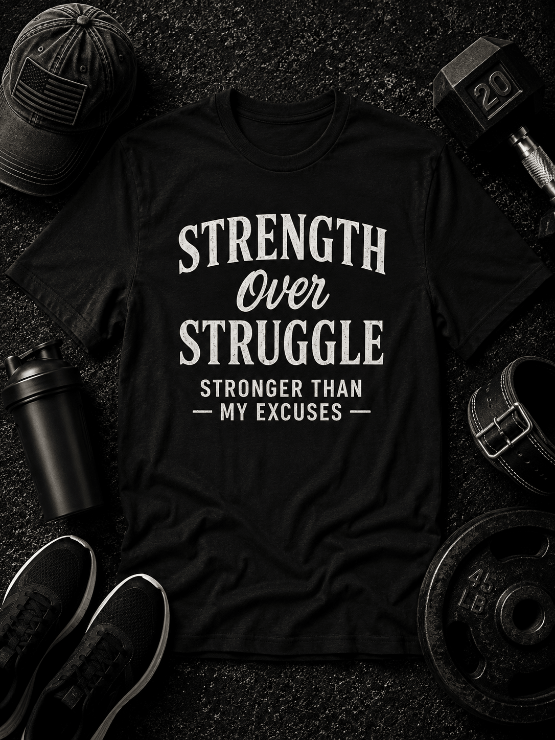 Strength Over Struggle Tee - Discipline Over Motivation 24/7