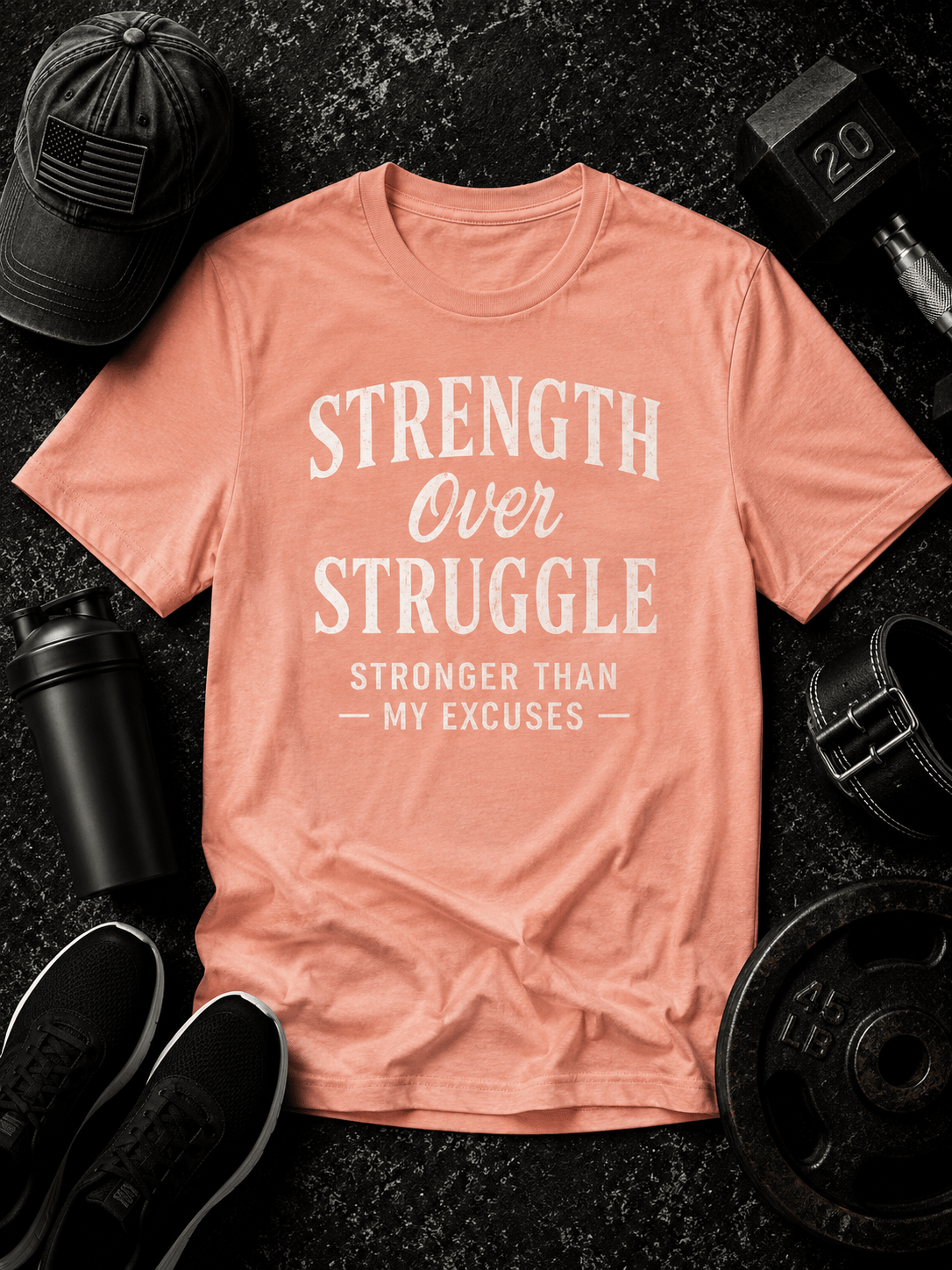 Strength Over Struggle Tee - Discipline Over Motivation 24/7