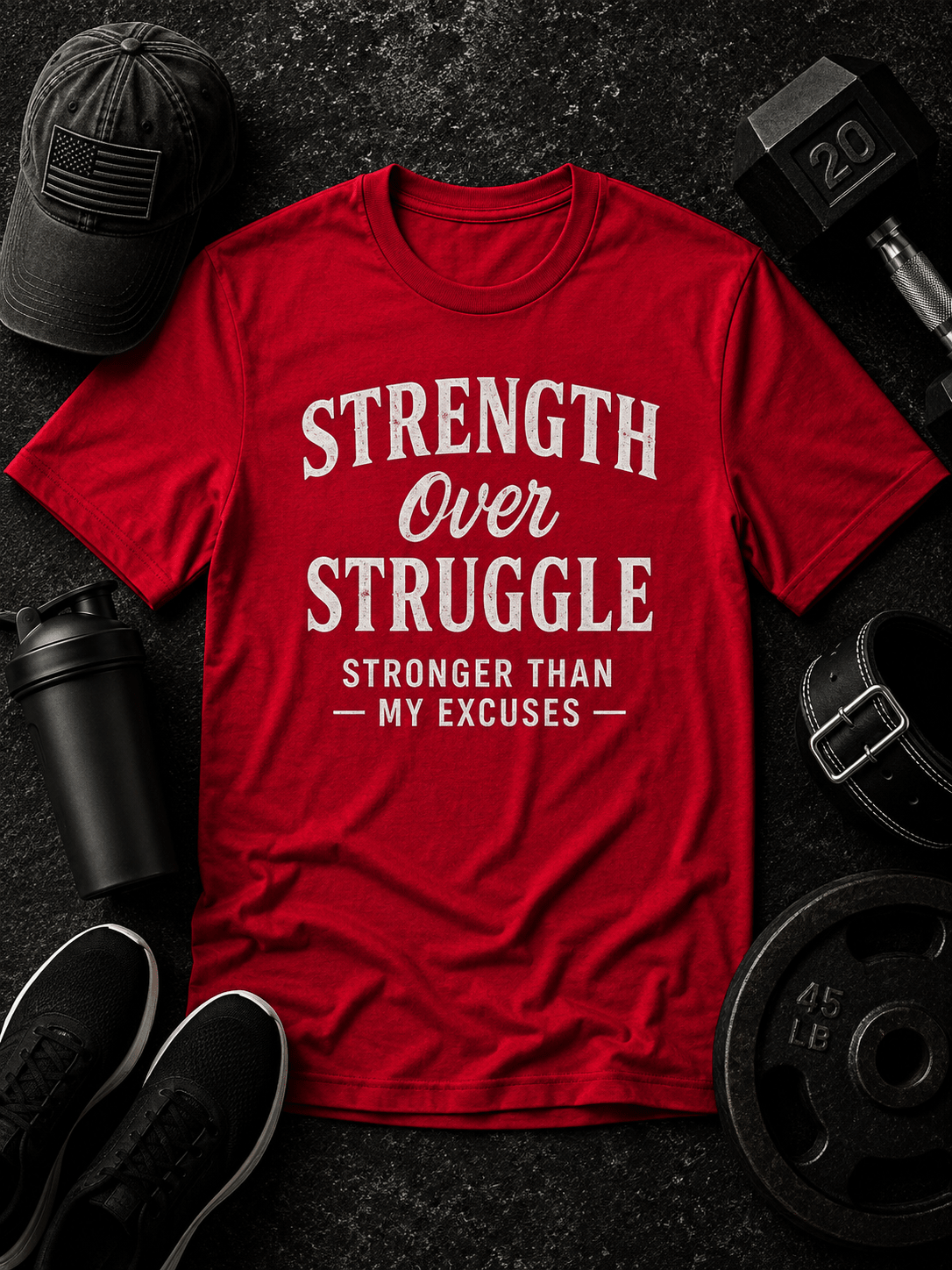 Strength Over Struggle Tee - Discipline Over Motivation 24/7