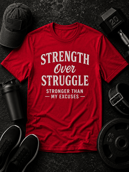 Strength Over Struggle Tee - Discipline Over Motivation 24/7