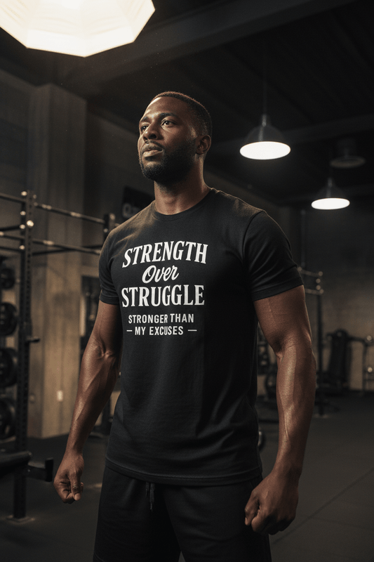 Strength Over Struggle Tee - Discipline Over Motivation 24/7