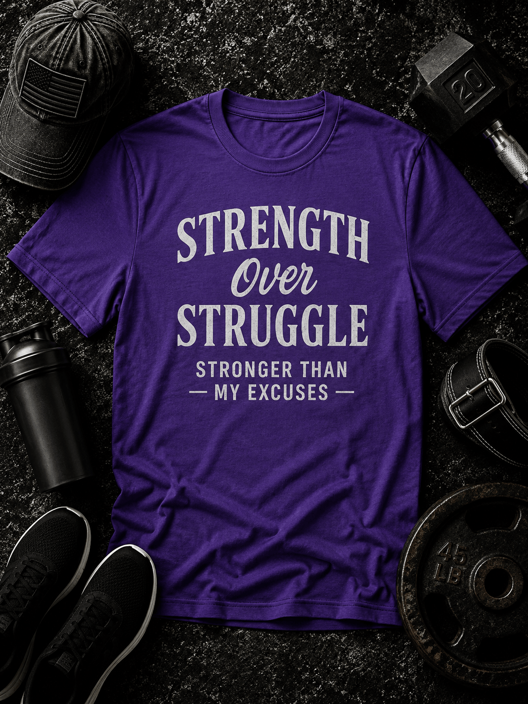 Strength Over Struggle Tee - Discipline Over Motivation 24/7