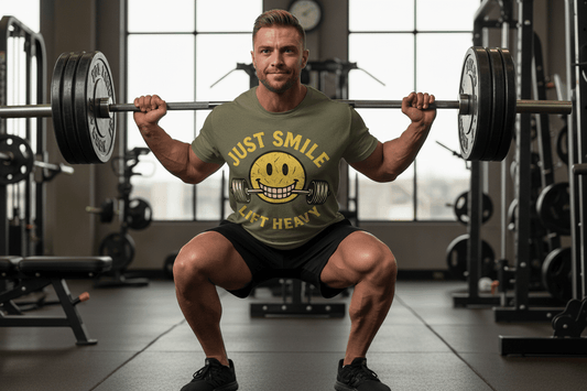 STRESSED JUST SMILE AND LIFT HEAVY - Discipline Over Motivation 24/7