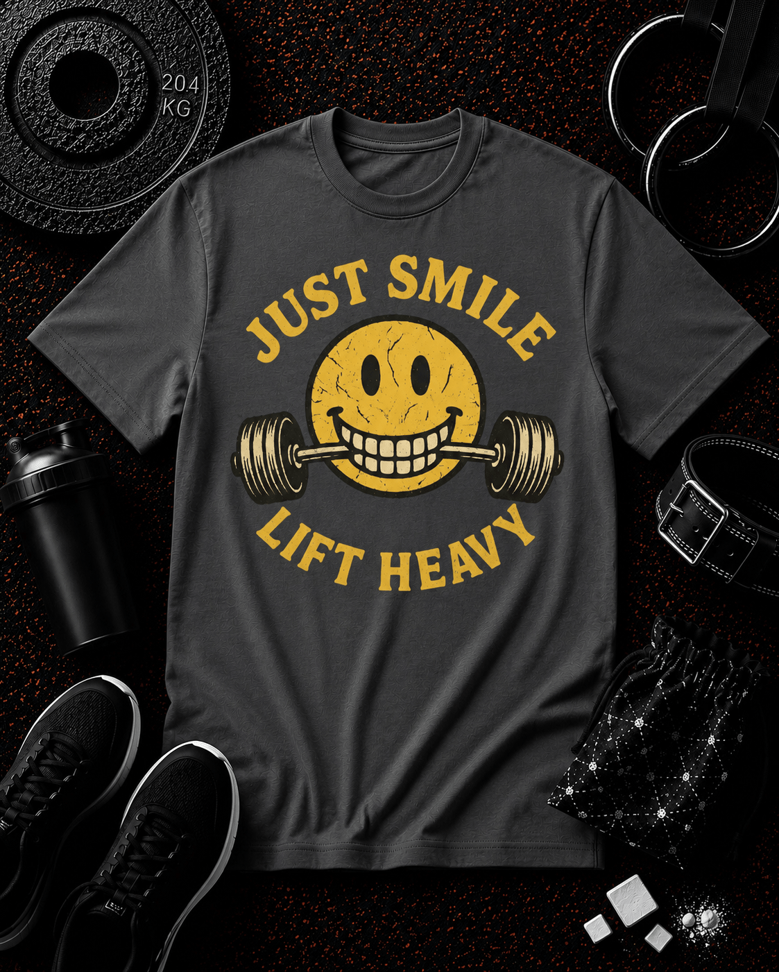 STRESSED JUST SMILE AND LIFT HEAVY - Discipline Over Motivation 24/7