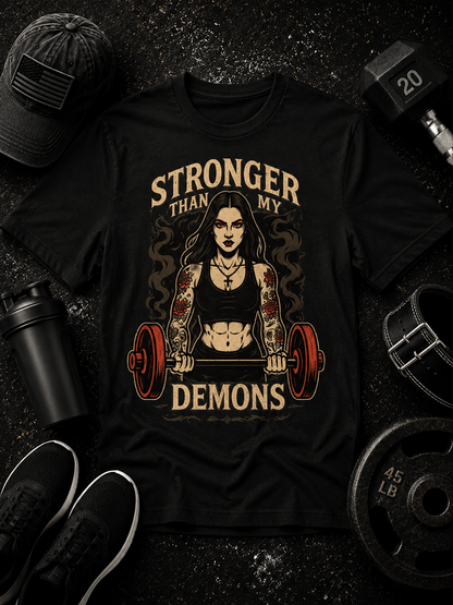 Stronger Than My Demons Tee - Discipline Over Motivation 24/7