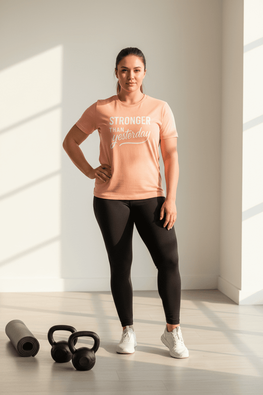 Stronger Than Yesterday Tee - Discipline Over Motivation 24/7