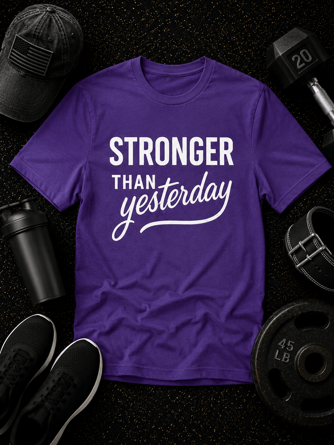Stronger Than Yesterday Tee - Discipline Over Motivation 24/7