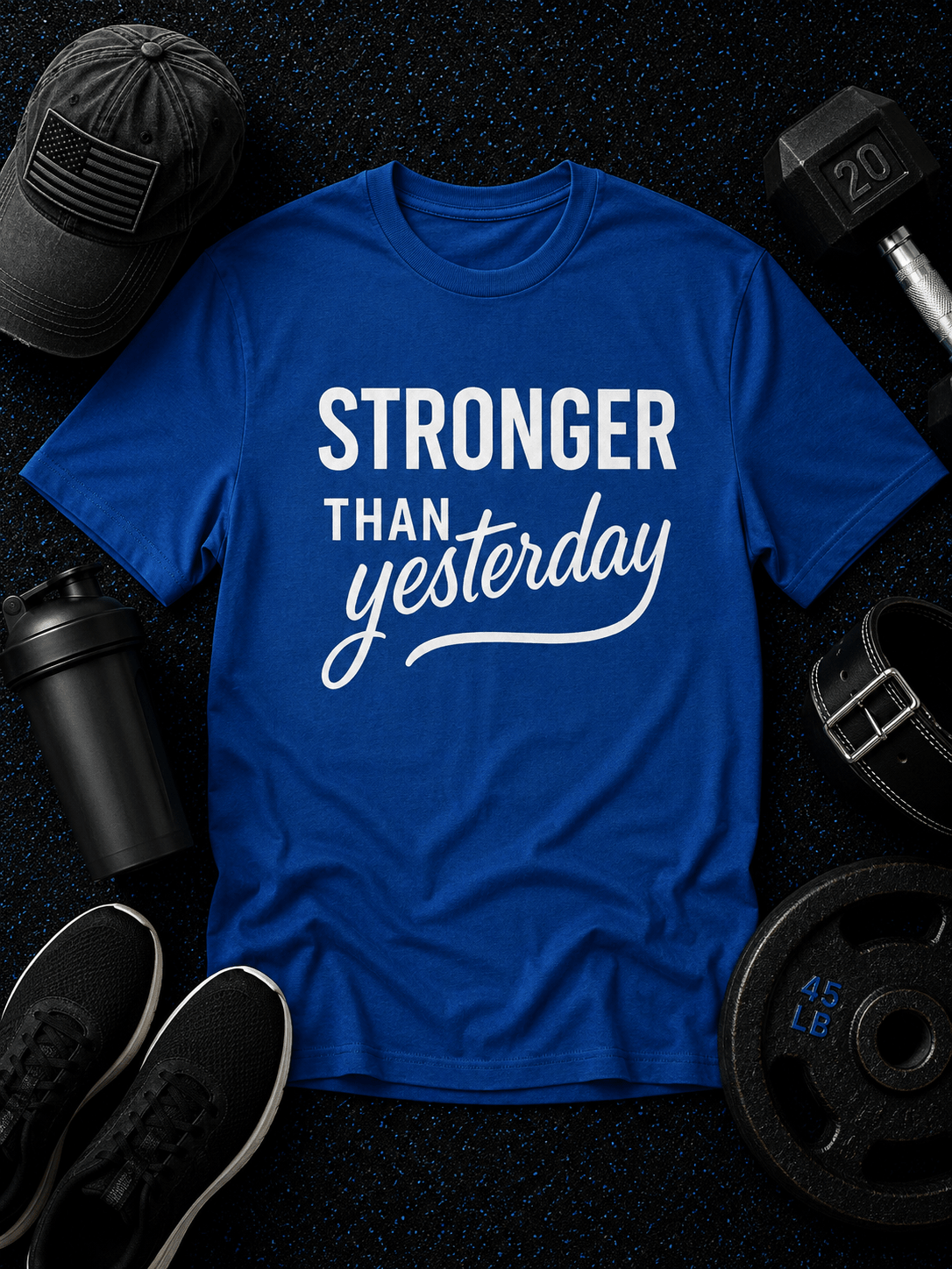 Stronger Than Yesterday Tee - Discipline Over Motivation 24/7