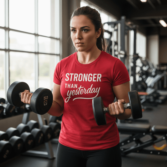 Stronger Than Yesterday Tee - Discipline Over Motivation 24/7