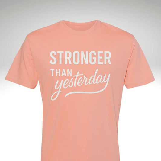💪 Stronger Than Yesterday Woman's Tee Shirt💪 - Discipline Over Motivation 24/7