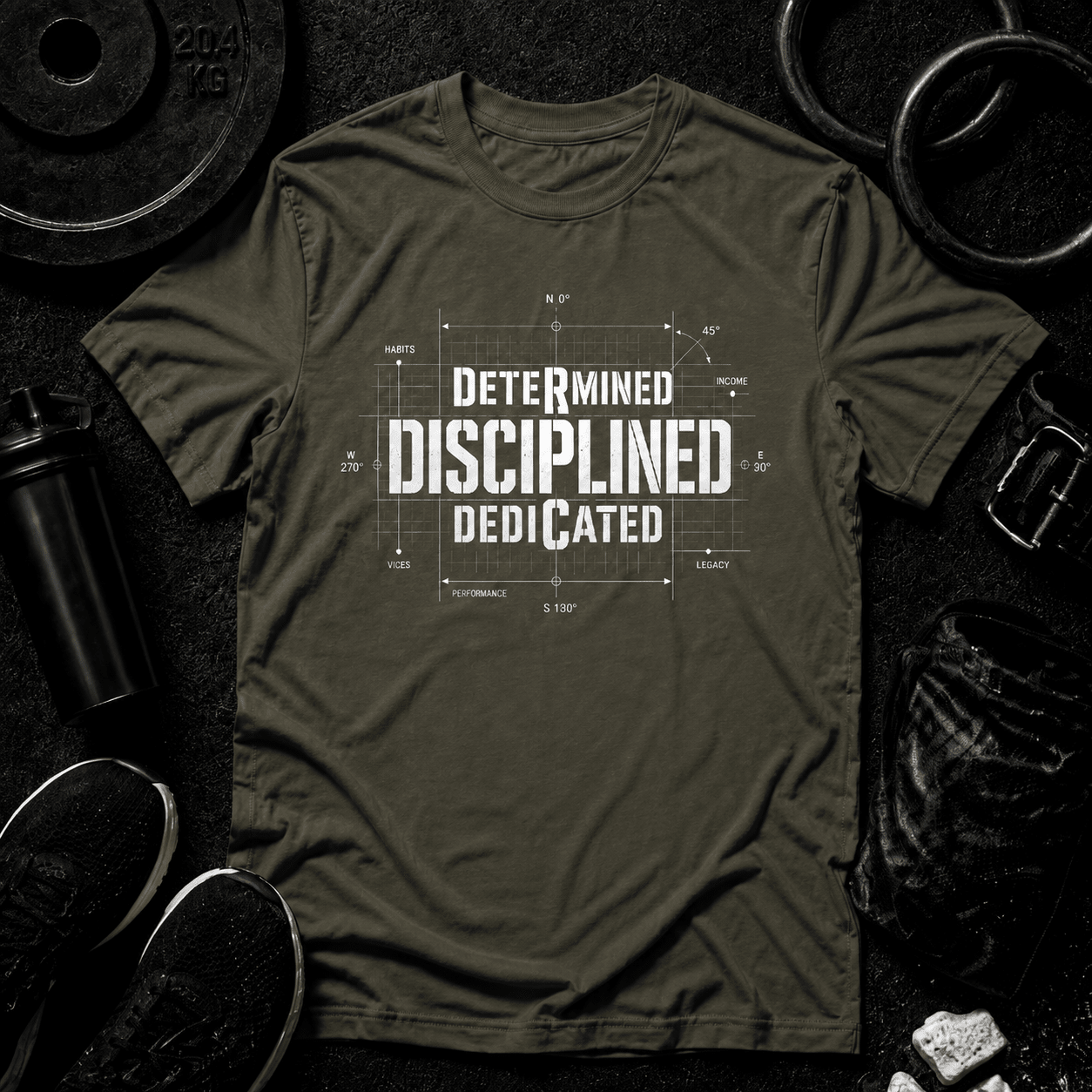 The Discipline Equation Premium Tee - Discipline Over Motivation 24/7