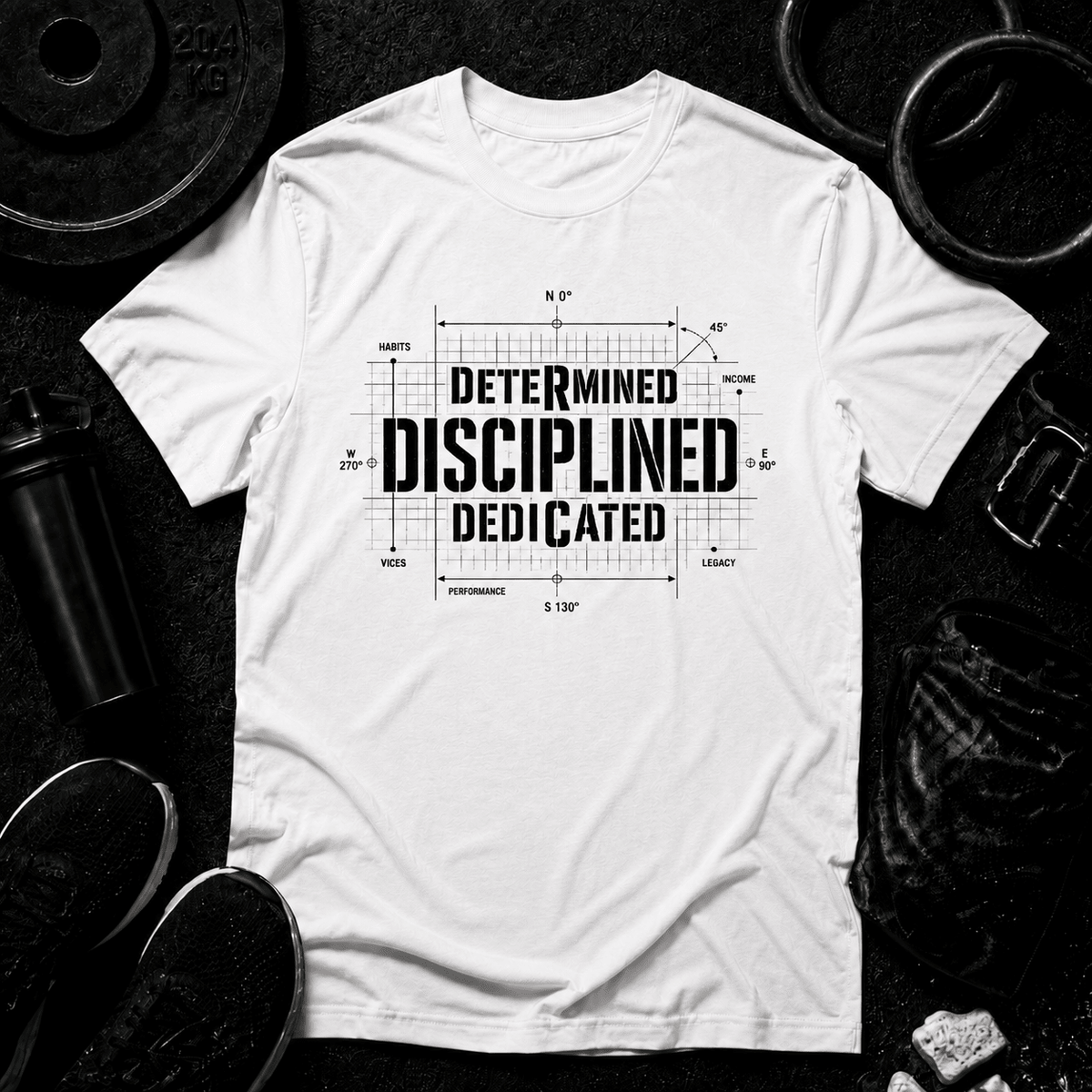 The Discipline Equation Premium Tee - Discipline Over Motivation 24/7