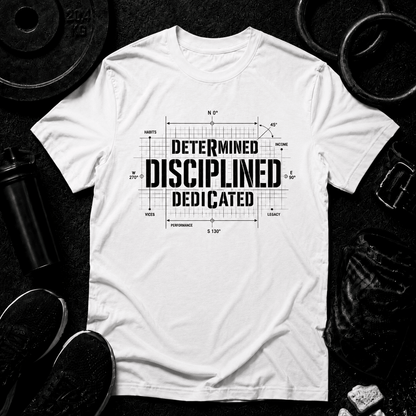 The Discipline Equation Premium Tee - Discipline Over Motivation 24/7
