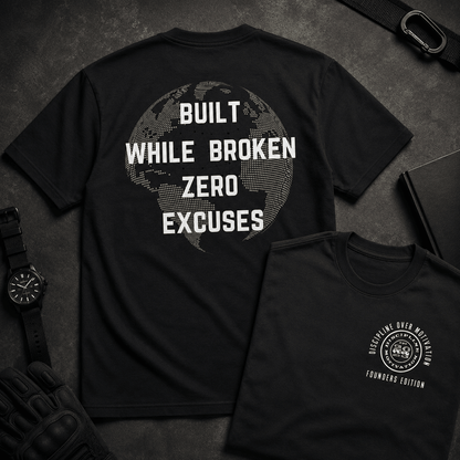 The Founder’s Edition Discipline Over Motivation 24/7 tee - Discipline Over Motivation 24/7