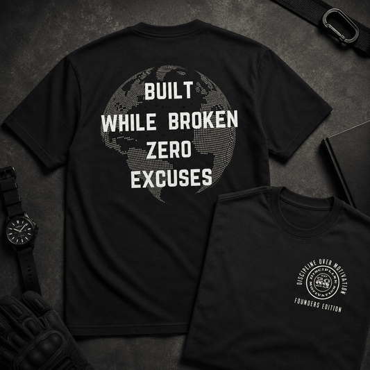 The Founder’s Edition Discipline Over Motivation 24/7 tee - Discipline Over Motivation 24/7
