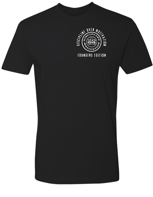 The Founder’s Edition Discipline Over Motivation 24/7 tee - Discipline Over Motivation 24/7