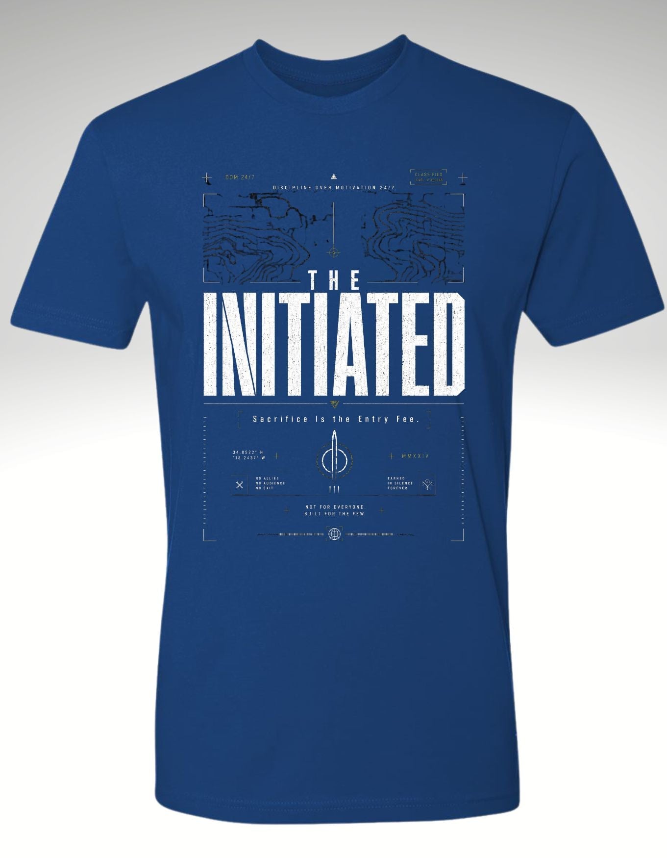 The Initiated — Premium Tee - Discipline Over Motivation 24/7