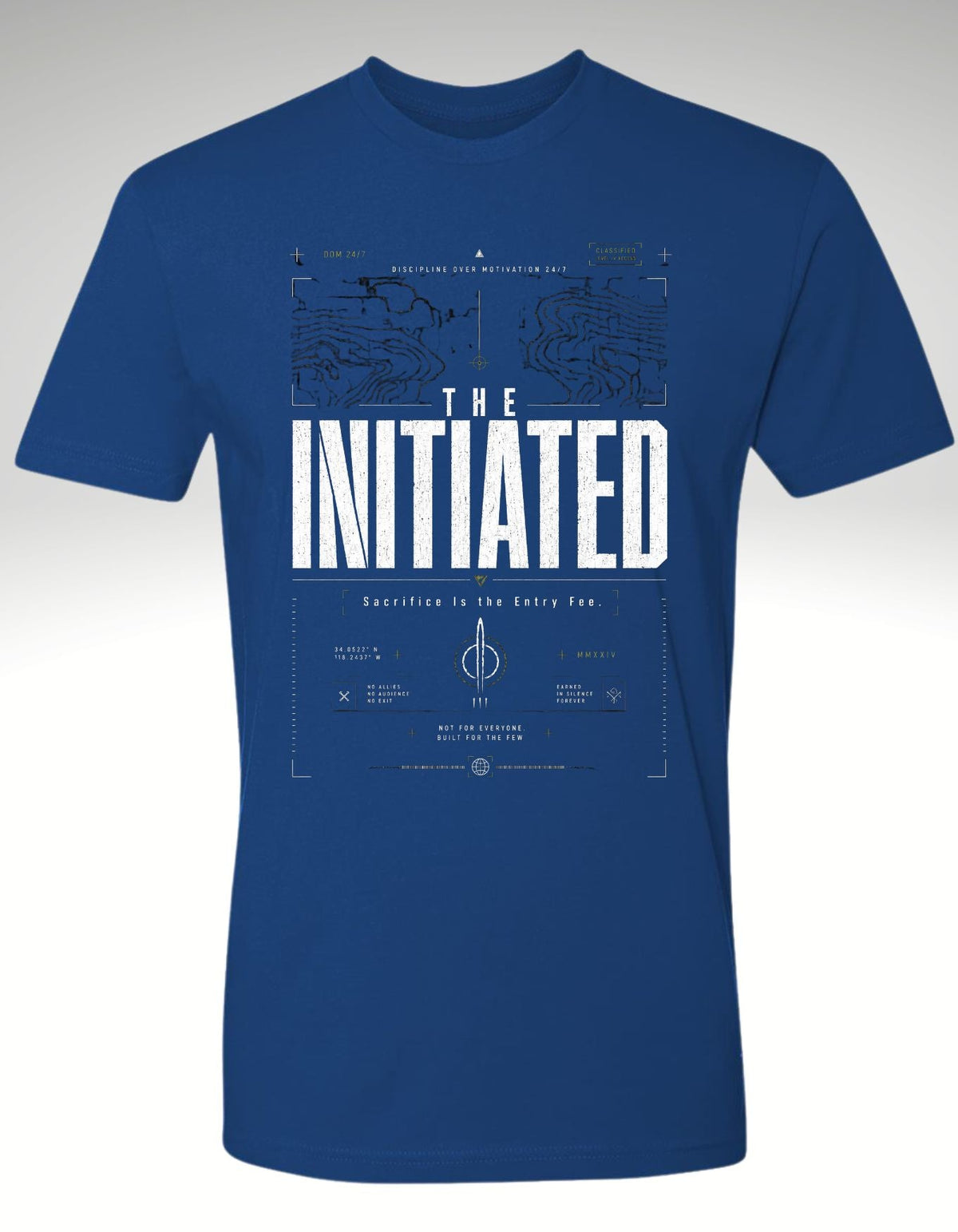 The Initiated — Premium Tee - Discipline Over Motivation 24/7