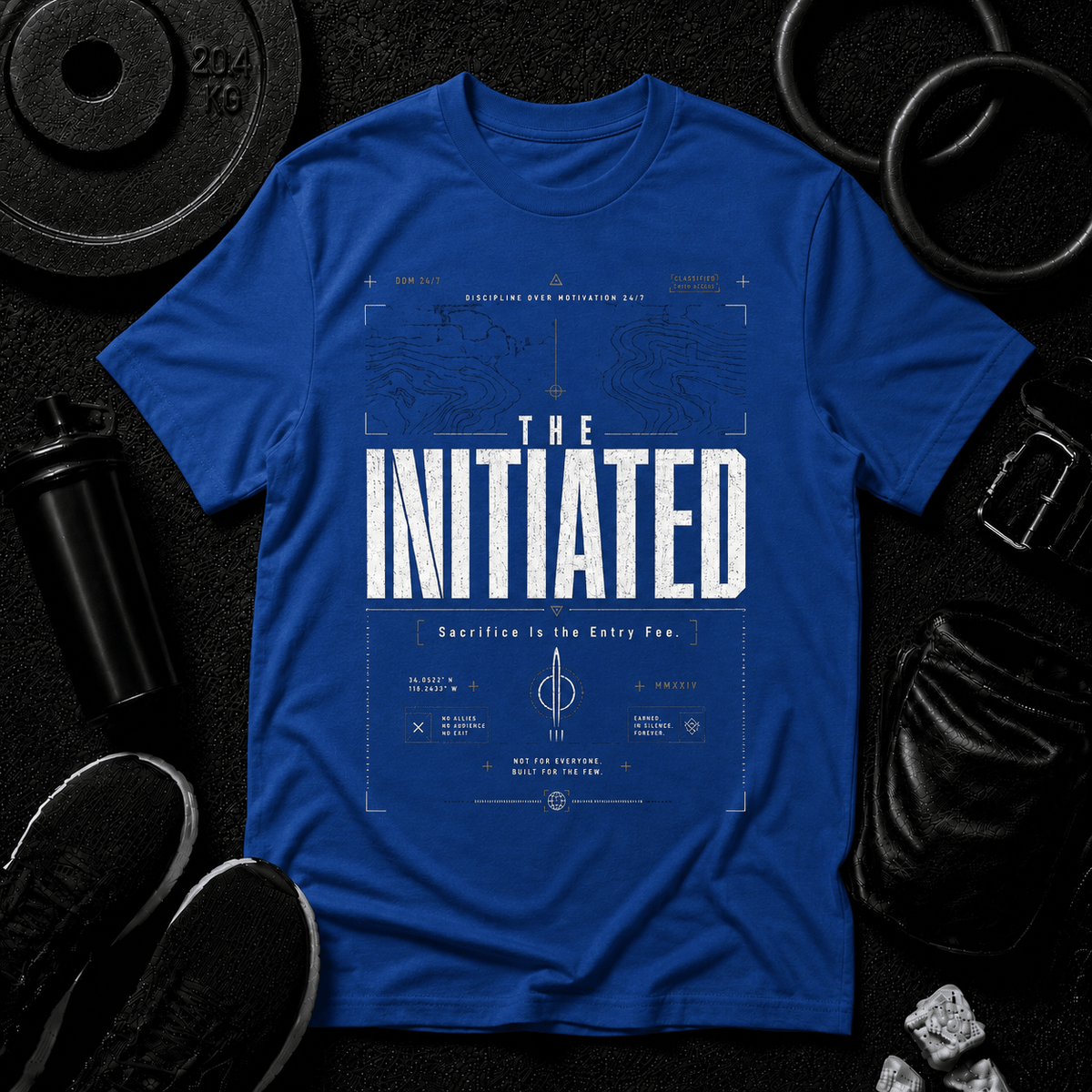 The Initiated — Premium Tee - Discipline Over Motivation 24/7