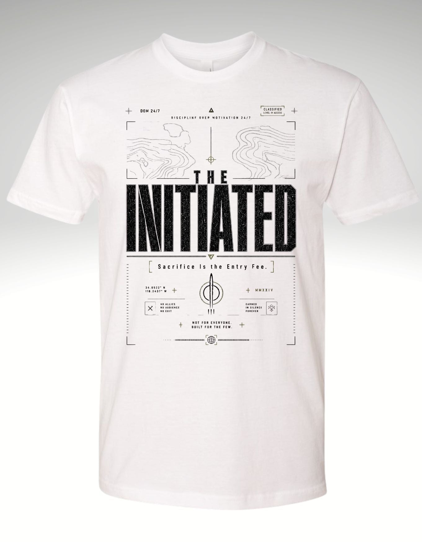 The Initiated — Premium Tee - Discipline Over Motivation 24/7
