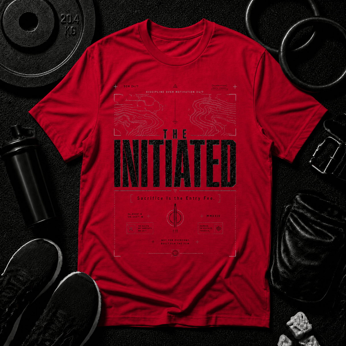 The Initiated — Premium Tee - Discipline Over Motivation 24/7