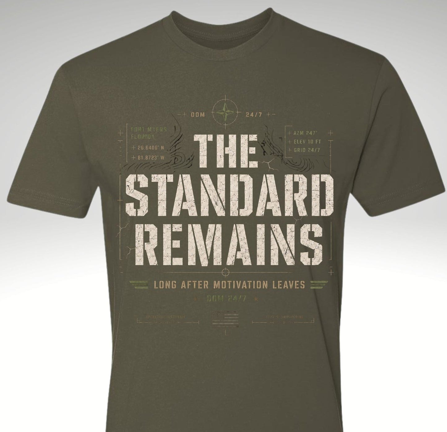 The Standard Remains™ Premium Tee - Discipline Over Motivation 24/7