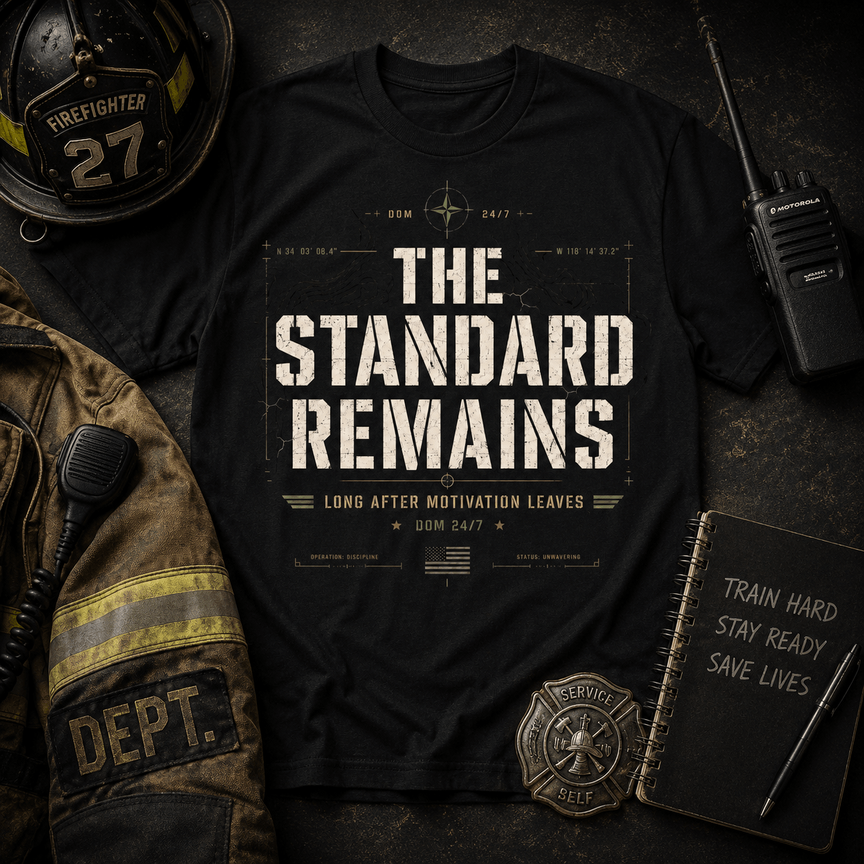The Standard Remains™ Premium Tee - Discipline Over Motivation 24/7