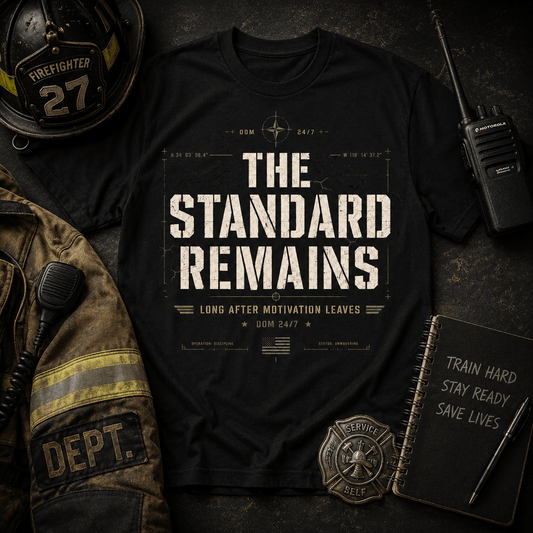 The Standard Remains™ Premium Tee - Discipline Over Motivation 24/7