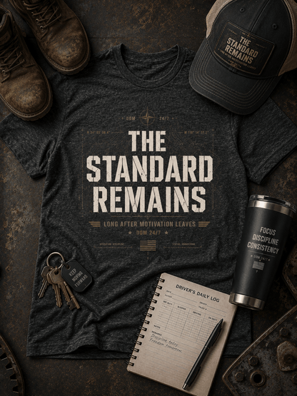 The Standard Remains™ Premium Tee - Discipline Over Motivation 24/7