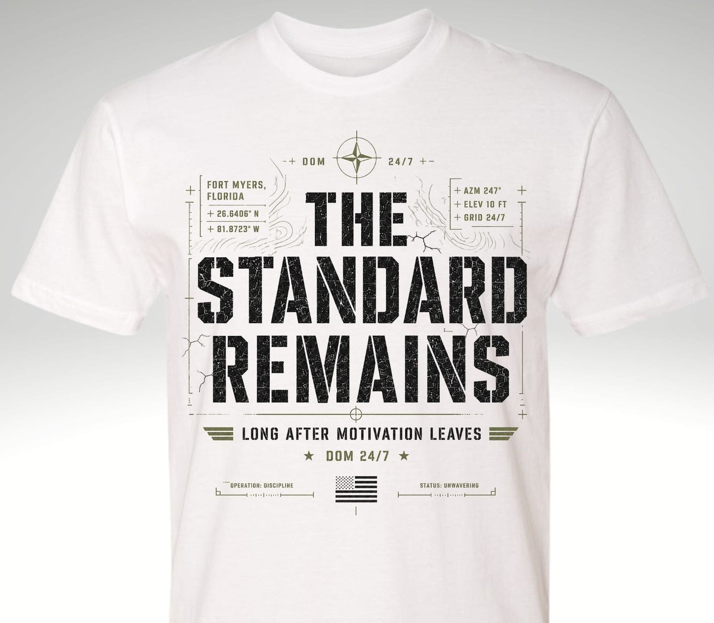 The Standard Remains™ Premium Tee - Discipline Over Motivation 24/7
