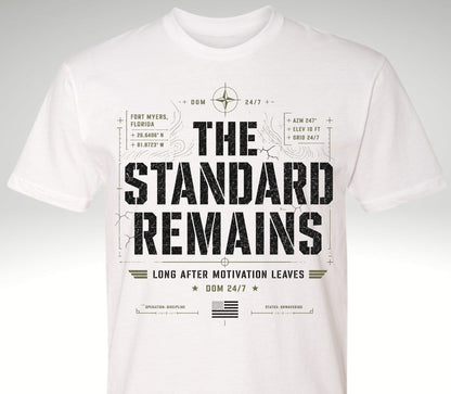 The Standard Remains™ Premium Tee - Discipline Over Motivation 24/7