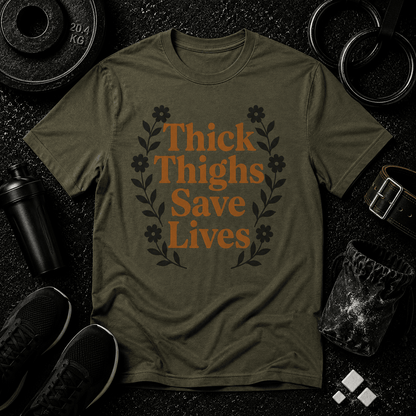 Thick Thighs Save Lives Tee - Discipline Over Motivation 24/7