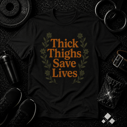 Thick Thighs Save Lives Tee - Discipline Over Motivation 24/7