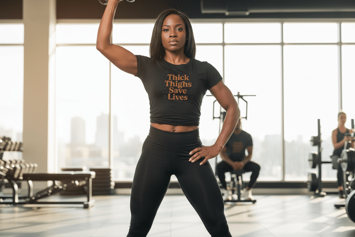 Thick Thighs Save Lives Tee - Discipline Over Motivation 24/7