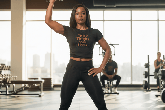 Thick Thighs Save Lives Tee - Discipline Over Motivation 24/7