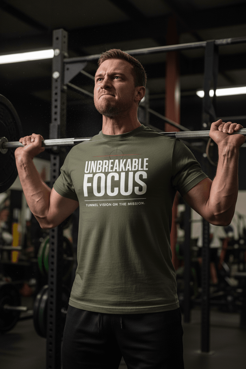 Unbreakable Mindset T Shirt - Discipline Over Motivation 24/7