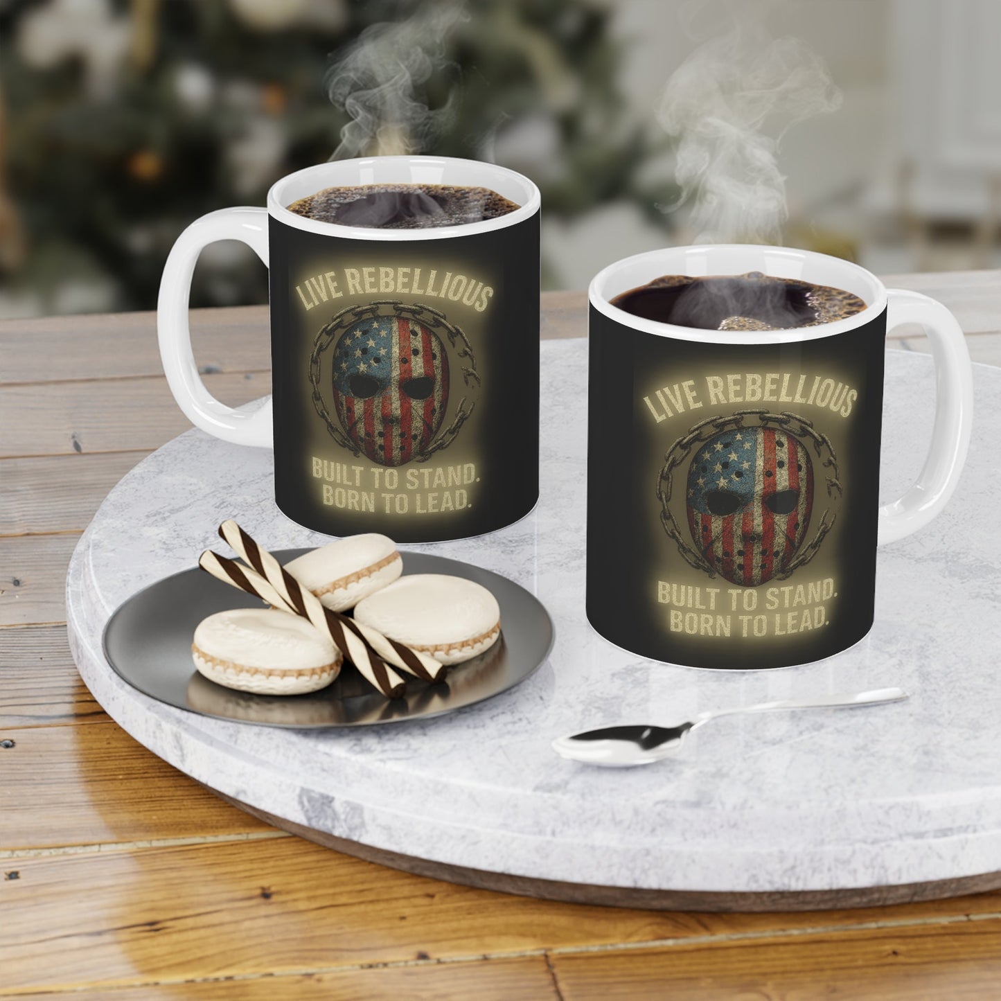 Warrior Glow Live Rebellious Motivational Coffee Mug | Bold Quote Cup for Leaders, Entrepreneurs & Hustlers | Gift for Risk - Takers - Discipline Over Motivation 24/7