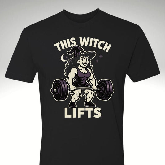 🎃 Witch Lifts Women’s Halloween Tee 👻 - Discipline Over Motivation 24/7