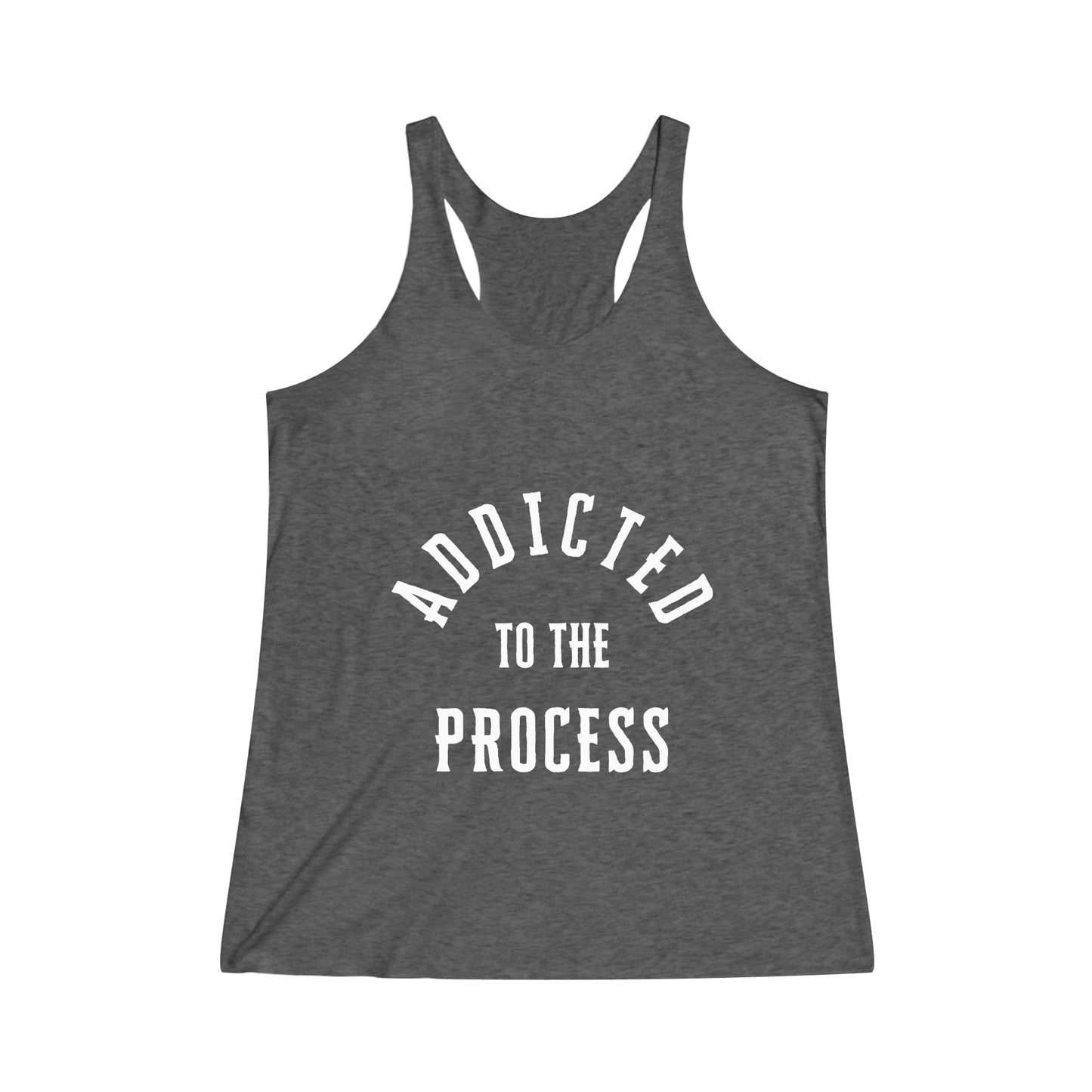 Women's Addicted Tri - Blend Racerback Tank - Discipline Over Motivation 247