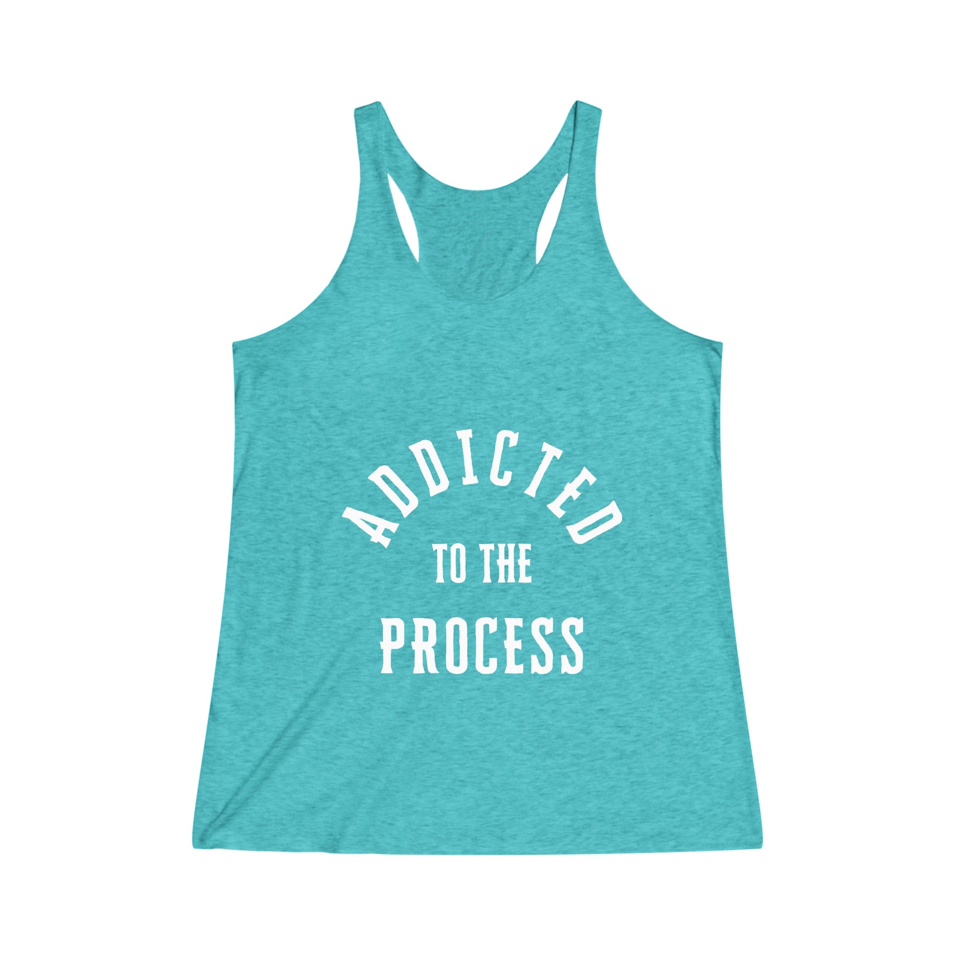 Women's Addicted Tri - Blend Racerback Tank - Discipline Over Motivation 247