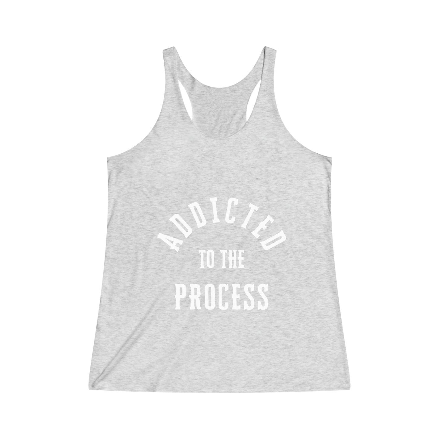 Women's Addicted Tri - Blend Racerback Tank - Discipline Over Motivation 247