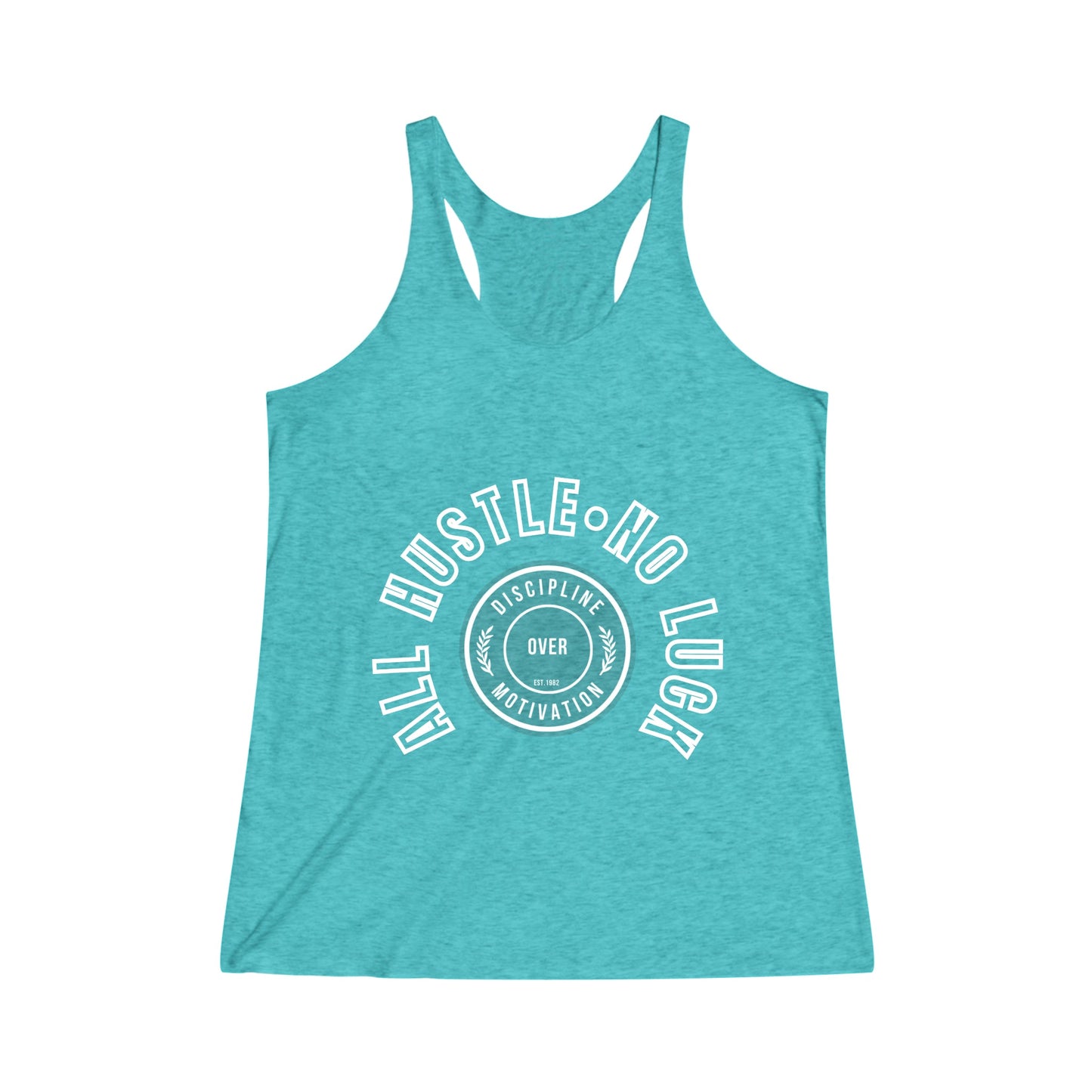 Women's Bo Luck Tri - Blend Racerback Tank - Discipline Over Motivation 247