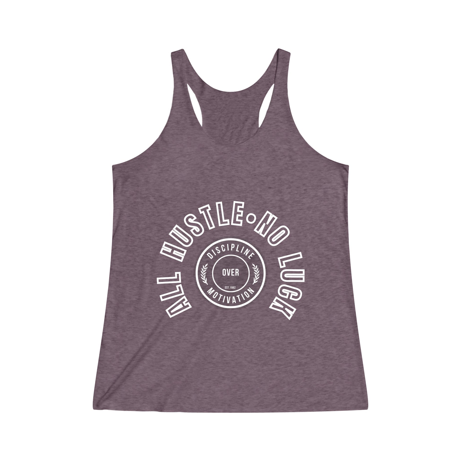 Women's Bo Luck Tri - Blend Racerback Tank - Discipline Over Motivation 247