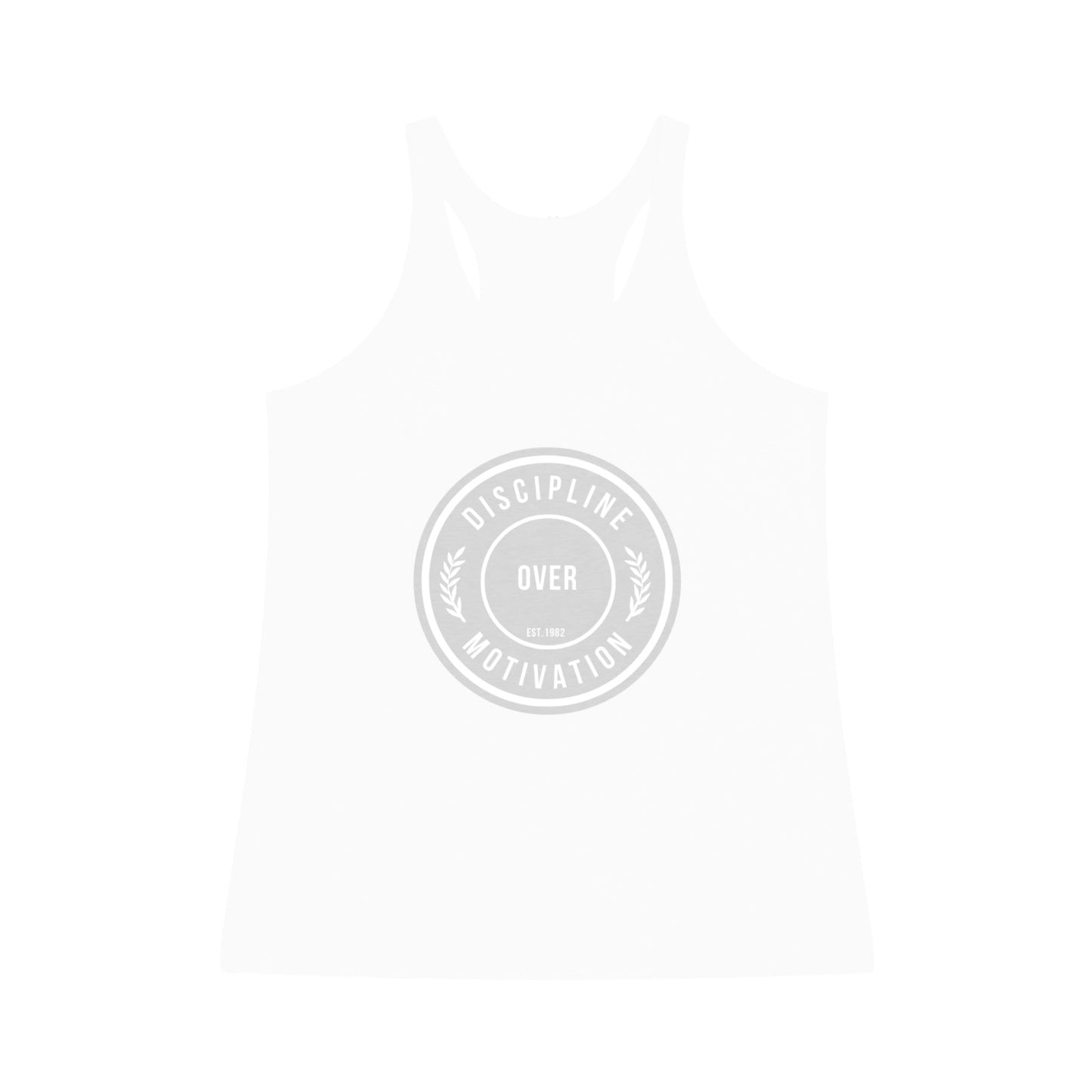 Women's DOM Logo Tri - Blend Racerback Tank - Discipline Over Motivation 247