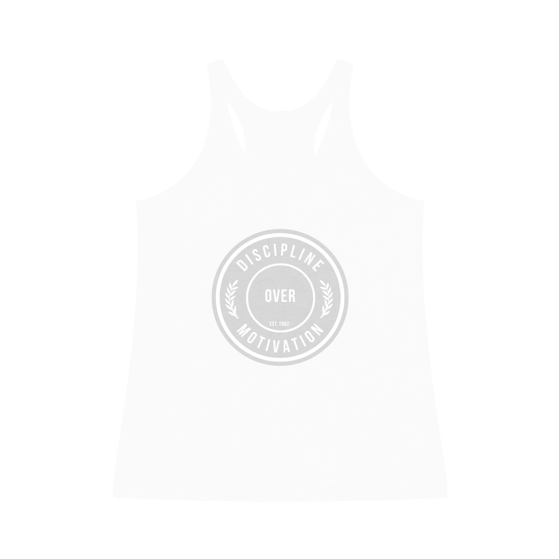 Women's DOM Logo Tri - Blend Racerback Tank - Discipline Over Motivation 247