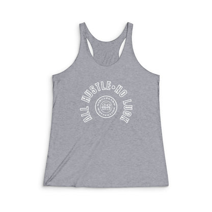 Women's No Luck Tri - Blend Racerback Tank - Discipline Over Motivation 24/7